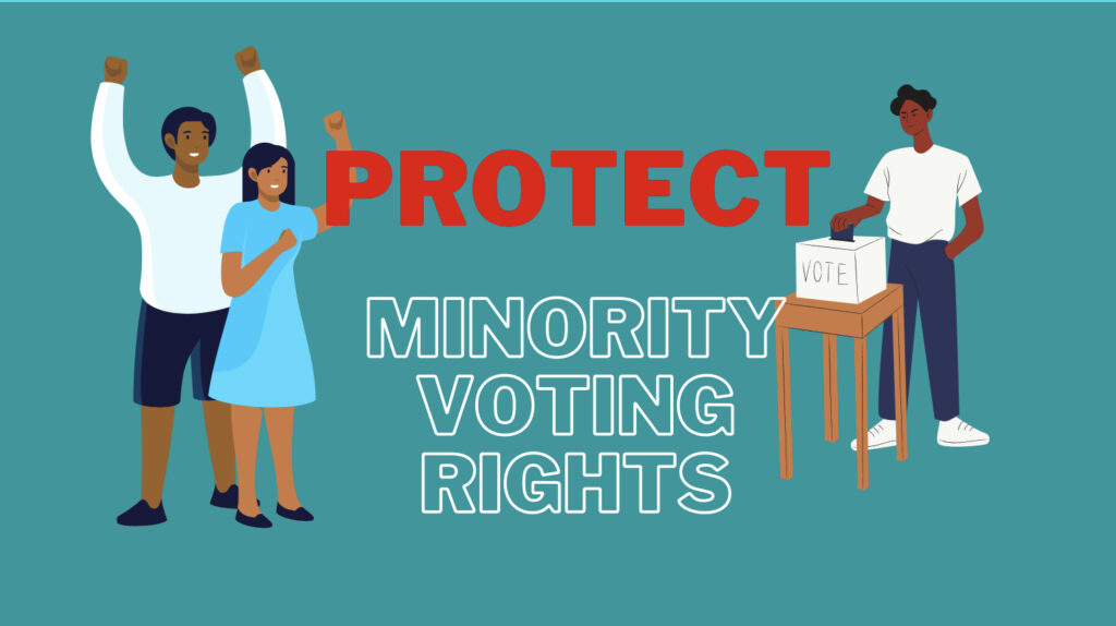 Minority voting rights graphic